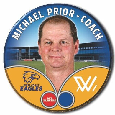 2023 AFLW S7 West Coast Eagles Player Badge - PRIOR, Michael - COACH