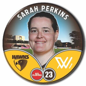 2023 AFLW S7 Hawthorn Player Badge - PERKINS, Sarah