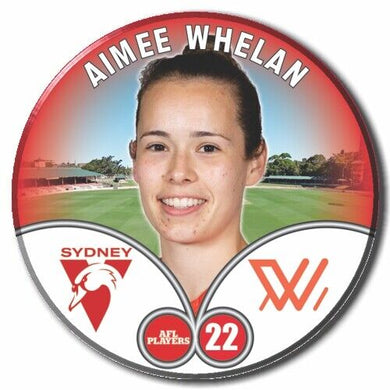 2023 AFLW S7 Sydney Swans Player Badge - WHELAN, Aimee