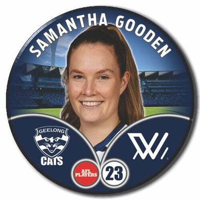 2023 AFLW S7 Geelong Player Badge - GOODEN, Samantha