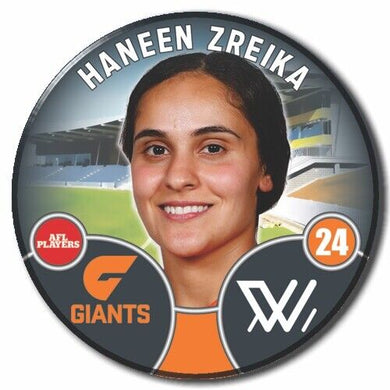 2022 AFLW GWS Player Badge - ZREIKA, Haneen