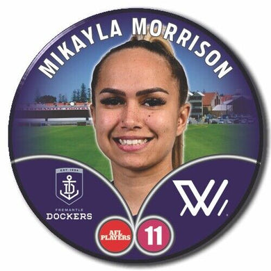 2023 AFLW S7 Fremantle Player Badge - MORRISON, Mikayla