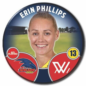2022 AFLW Adelaide Player Badge - PHILLIPS, Erin