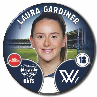 2022 AFLW Geelong Player Badge - GARDINER, Laura