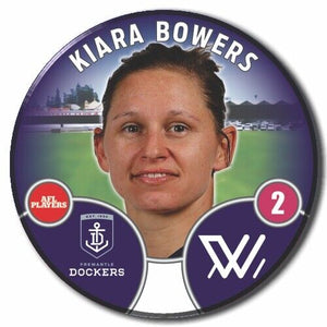 2022 AFLW Fremantle Player Badge - BOWERS, Kiara
