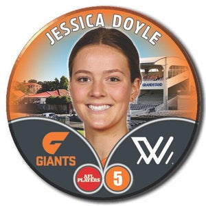 2023 AFLW S7 GWS Giants Player Badge - DOYLE, Jessica