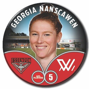 2023 AFLW S7 Essendon Player Badge - NANSCAWEN, Georgia