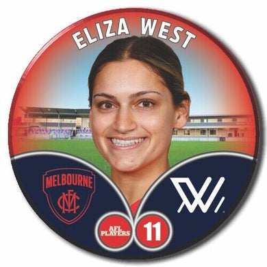 2023 AFLW S7 Melbourne Player Badge - WEST, Eliza