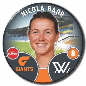 2022 AFLW GWS Player Badge - BARR, Nicola