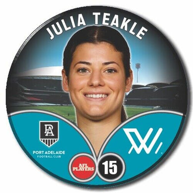 2023 AFLW S7 Port Adelaide Player Badge - TEAKLE, Julia
