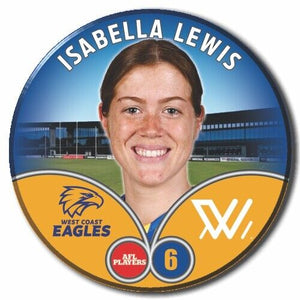 2023 AFLW S7 West Coast Eagles Player Badge - LEWIS, Isabella