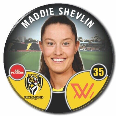 2022 AFLW Richmond Player Badge - SHEVLIN, Maddie