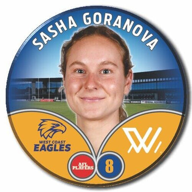 2023 AFLW S7 West Coast Eagles Player Badge - GORANOVA, Sasha