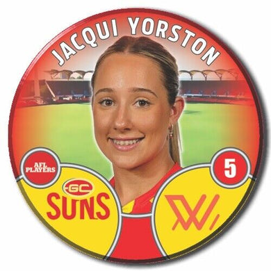 2022 AFLW Gold Coast Player Badge - YORSTON, Jacqui