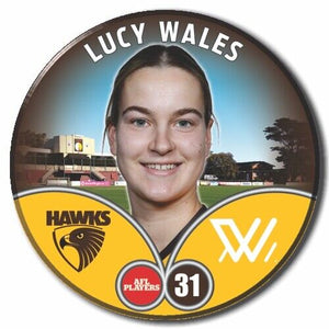 2023 AFLW S7 Hawthorn Player Badge - WALES, Lucy