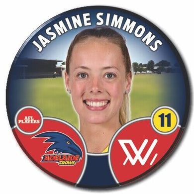 2022 AFLW Adelaide Player Badge - SIMMONS, Jasmine