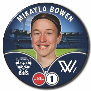 2023 AFLW S7 Geelong Player Badge - BOWEN, Mikayla