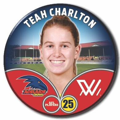 2023 AFLW S7 Adelaide Crows Player Badge - CHARLTON, Teah