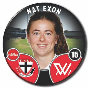 2022 AFLW St Kilda Player Badge - EXON, Nat