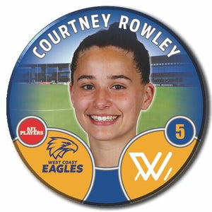 2022 AFLW West Coast Eagles Player Badge - ROWLEY, Courtney