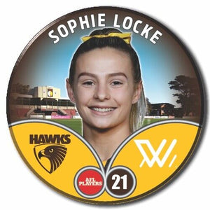 2023 AFLW S7 Hawthorn Player Badge - LOCKE, Sophie