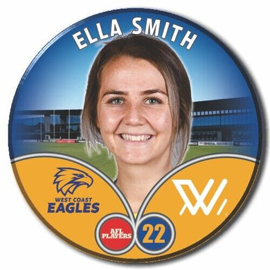 2023 AFLW S7 West Coast Eagles Player Badge - SMITH, Ella