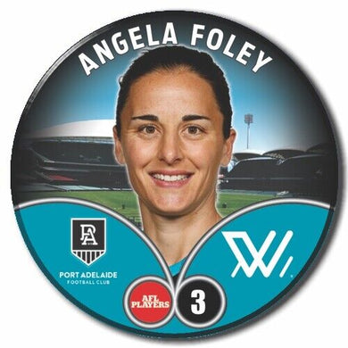 2023 AFLW S7 Port Adelaide Player Badge - FOLEY, Angela