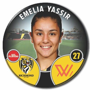2022 AFLW Richmond Player Badge - YASSIR, Emelia