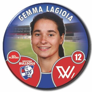 2022 AFLW Western Bulldogs Player Badge - LAGIOIA, Gemma