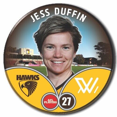 2023 AFLW S7 Hawthorn Player Badge - DUFFIN, Jess