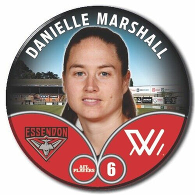 2023 AFLW S7 Essendon Player Badge - MARSHALL, Danielle