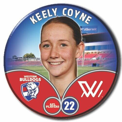 2023 AFLW S7 Western Bulldogs Player Badge - COYNE, Keely