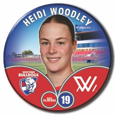 2023 AFLW S7 Western Bulldogs Player Badge - WOODLEY, Heidi