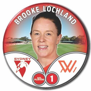 2023 AFLW S7 Sydney Swans Player Badge - LOCHLAND, Brooke
