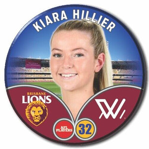 2023 AFLW S7 Brisbane Player Badge - HILLIER, Kiara