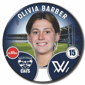 2022 AFLW Geelong Player Badge - BARBER, Olivia