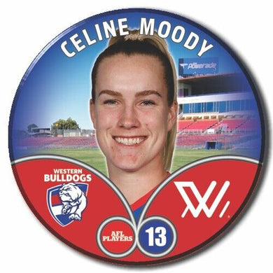 2023 AFLW S7 Western Bulldogs Player Badge - MOODY, Celine