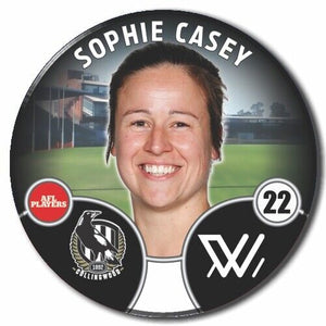 2022 AFLW Collingwood Player Badge - CASEY, Sophie