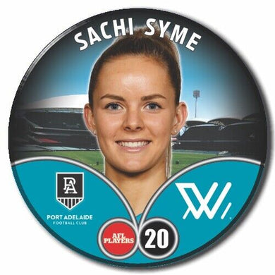 2023 AFLW S7 Port Adelaide Player Badge - SYME, Sachi