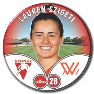 2023 AFLW S7 Sydney Swans Player Badge - SZIGETI, Lauren
