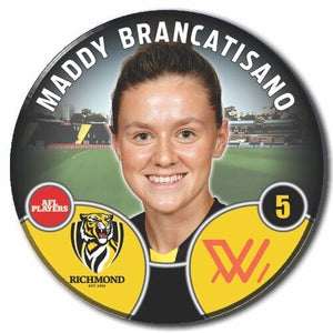 2022 AFLW Richmond Player Badge - BRANCATISANO, Maddy