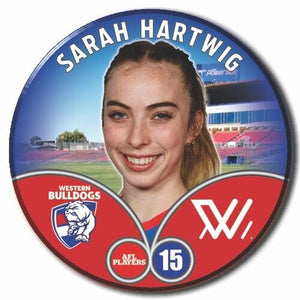 2023 AFLW S7 Western Bulldogs Player Badge - HARTWIG, Sarah