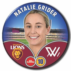 2023 AFLW S7 Brisbane Player Badge - GRIDER, Natalie