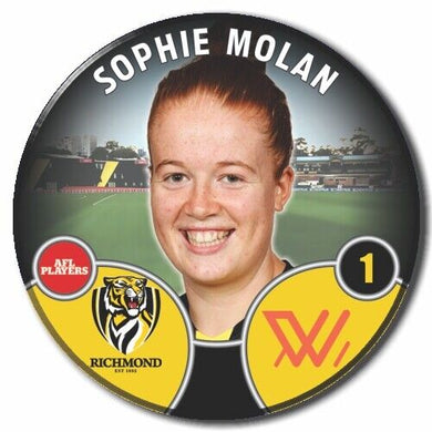 2022 AFLW Richmond Player Badge - MOLAN, Sophie