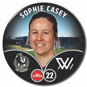 2023 AFLW S7 Collingwood Player Badge - CASEY, Sophie