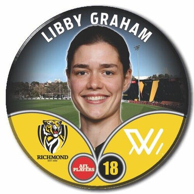 2023 AFLW S7 Richmond Player Badge - GRAHAM, Libby