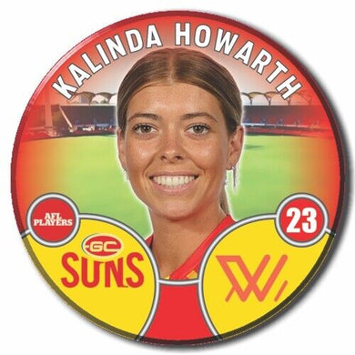 2022 AFLW Gold Coast Player Badge - HOWARTH, Kalinda