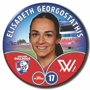 2023 AFLW S7 Western Bulldogs Player Badge - GEORGOSTATHIS, Elisabeth