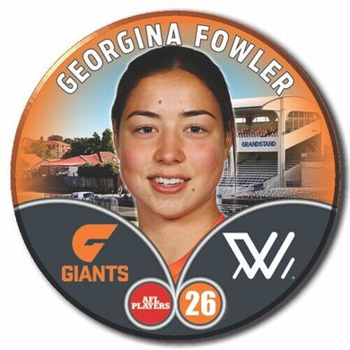 2023 AFLW S7 GWS Giants Player Badge - FOWLER, Georgina