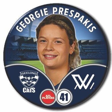 2023 AFLW S7 Geelong Player Badge - PRESPAKIS, Georgie